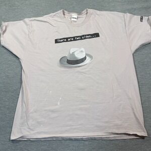 The Mob‎ Museum T Shirt Men 2XL Beige Crewneck Graphic Two Sides Tee